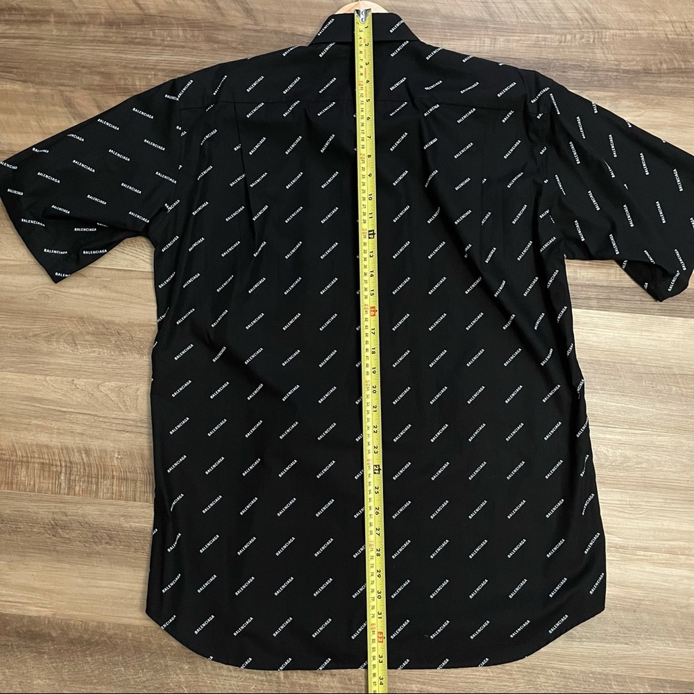 Balenciaga All-over logo poplin shirt size 37 - Picture 9 of 11
